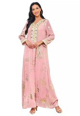 2024 new elegant sequin long maxi dress Kaftans Jubahs CA24021905