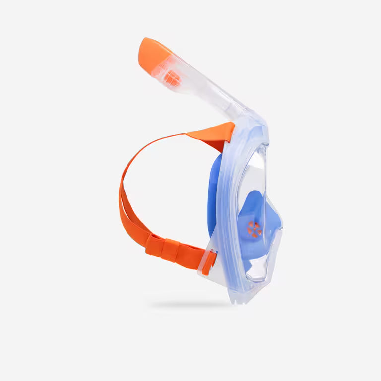 Surface snorkelling mask Easybreath + acoustic valve. (ages 10+) BLUE
