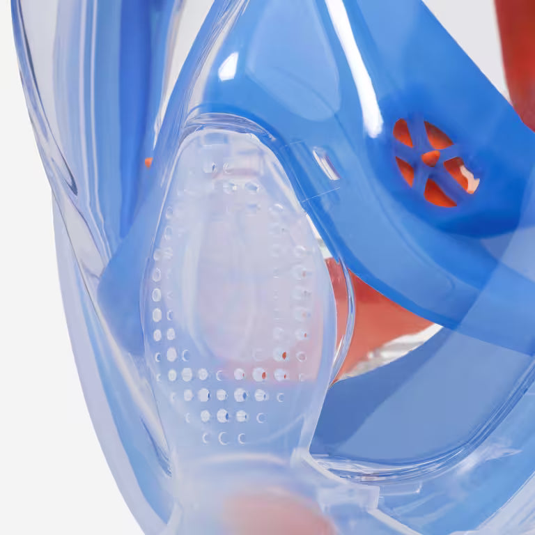 Surface snorkelling mask Easybreath + acoustic valve. (ages 10+) BLUE