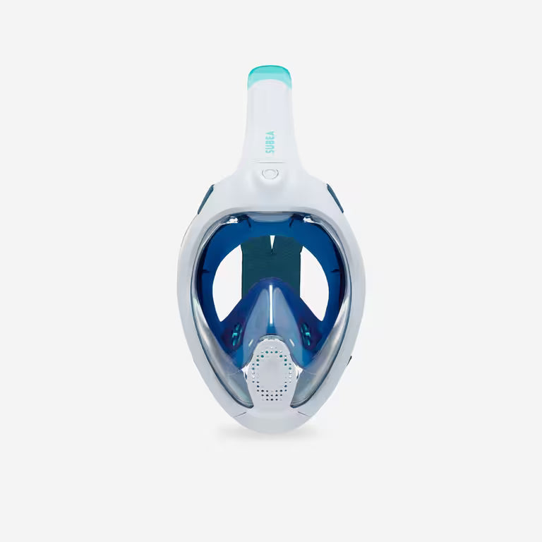 Surface snorkelling mask Easybreath + with acoustic valve > age 10 blue