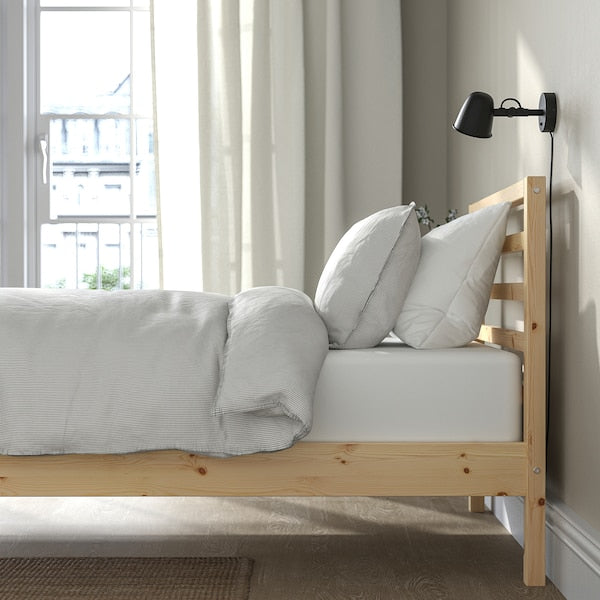 TARVA Bed frame, pine/Luröy, 90x200 cm