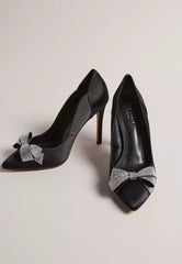 Ted Baker Orlilas Satin Crystal Bow Court Shoe