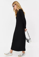 Modest Long Sleeves Crew Neck Dress