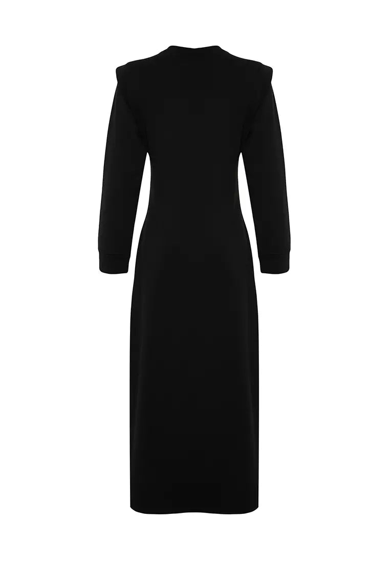 Modest Long Sleeves Crew Neck Dress