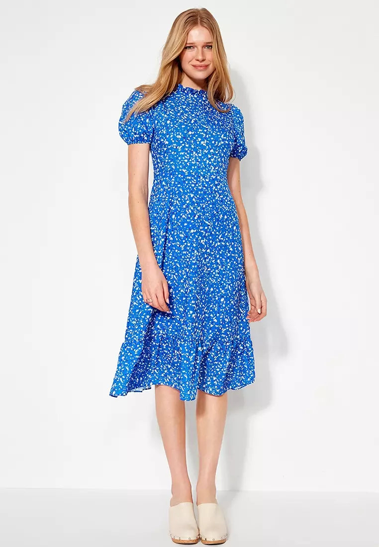 Floral Midi Woven Dress