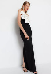 Lined Woven Evening Dress