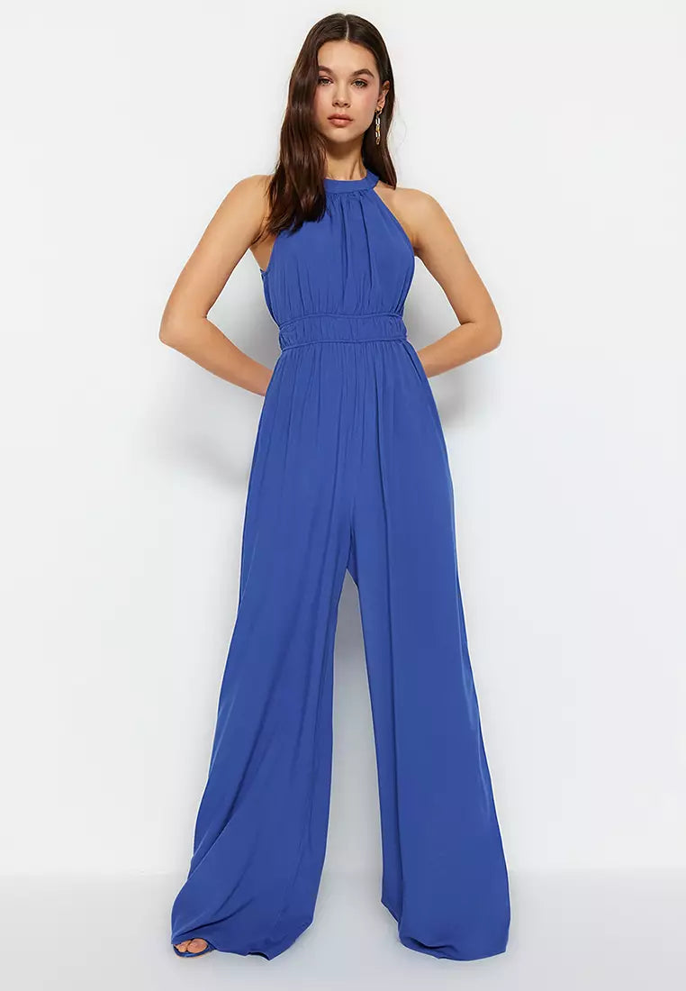 Ruched Long Jumpsuit