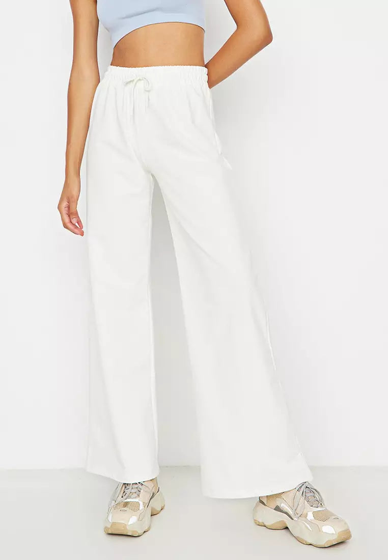 Elastic Wide Leg Pants