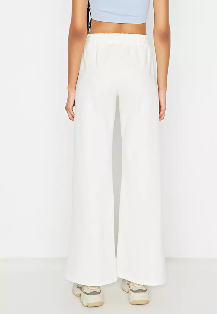 Elastic Wide Leg Pants