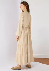 Stone Belt Woven Maxi Dress