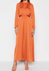 Modest Satin Maxi Dress