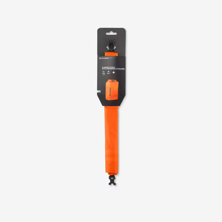 Ultra-light 13 litre waterproof bag, orange