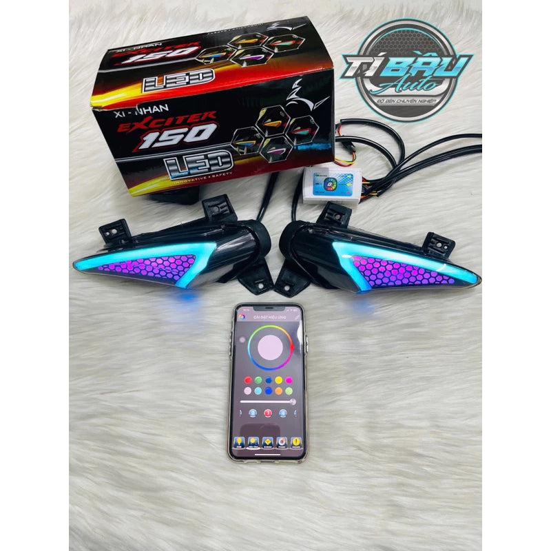 Xinhan audi i8 light set with color changing app and EXCITER 150 mounting effect (1 set) -By Sea Courier Method 🚢📦