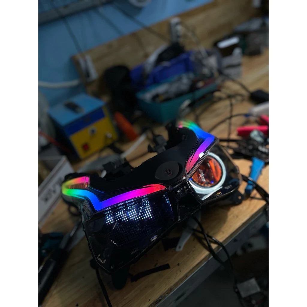 DHC- Audi 3D billets for Ab2020-2025 125-150-160) are pre-bent — Change color via app - super beautiful - bright lights - Turn signal accessories and spare parts -By Sea Courier Method 🚢📦
