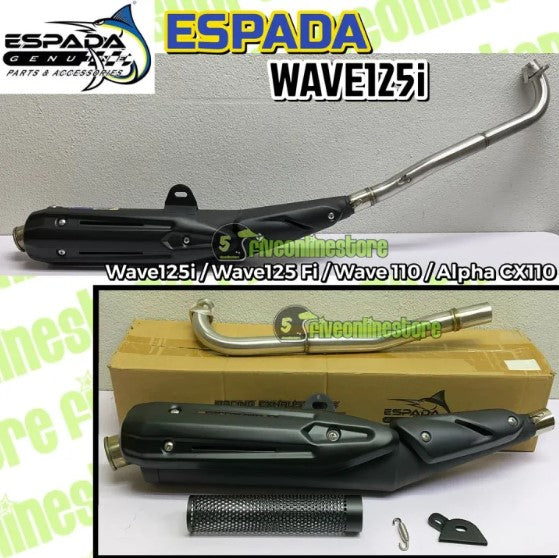 Exhaust Espada STD Cutting E4 E5 V5 E6 E7 BP1 BP2 LC135 Y15ZR Y16 RS150 RSX VF3i W125 NVX VARIO ORI Ekzos Pipe Maniful -By Sea Courier Method 🚢📦