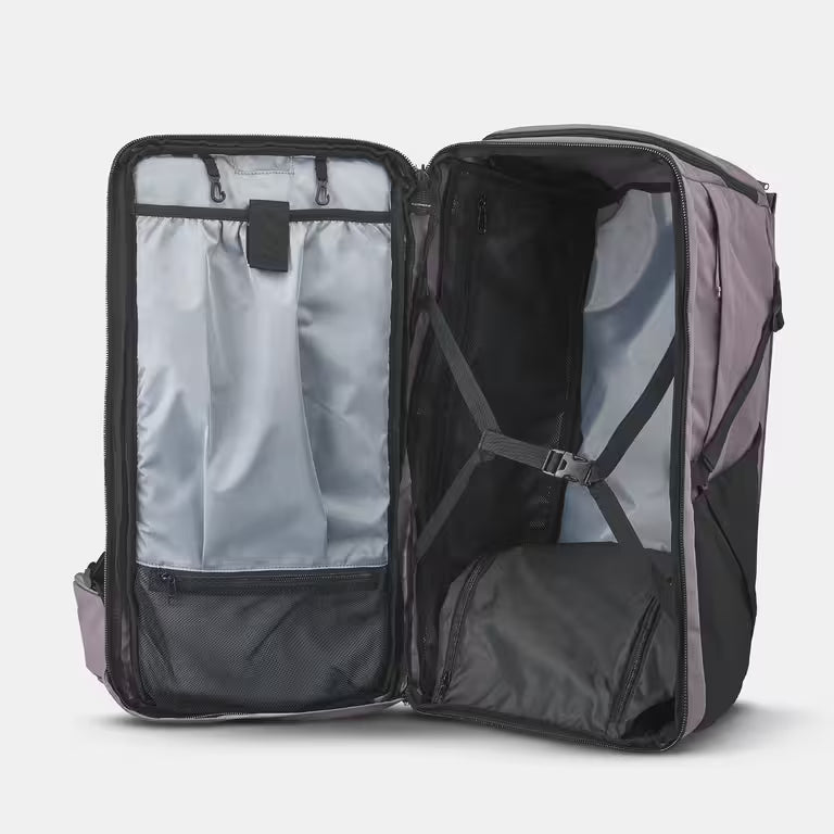 Women's Travel 900 60+6L suitcase-style travel backpack - Brown