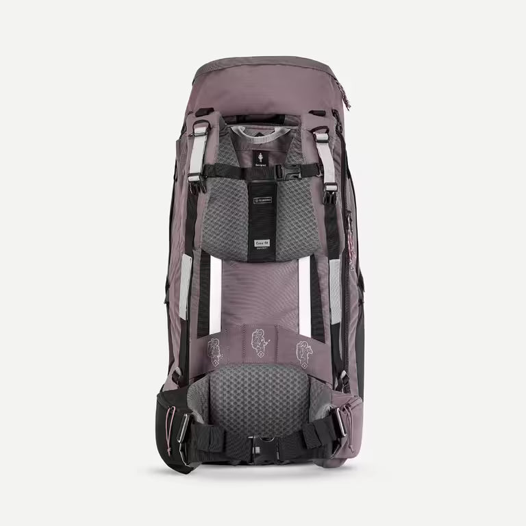 Women's Travel 900 60+6L suitcase-style travel backpack - Brown