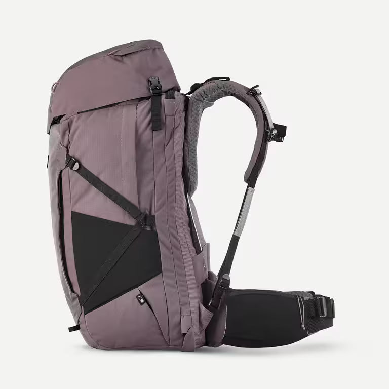 Women's Travel 900 60+6L suitcase-style travel backpack - Brown